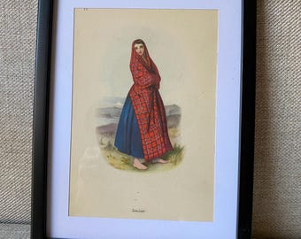 Sinclair Clan Tartan Antique Picture Framed