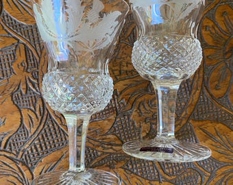 Thistle Edinburgh kristallen glazen cadeau stel Schots uitstekend (AE)