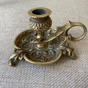 Castiçal Escocês Antigo com Cardo (Y1) Decorativo