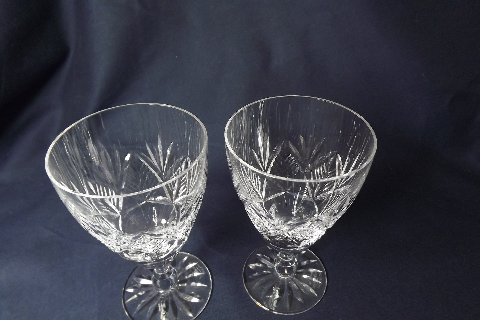 2 Edinburgh Crystal Glasses Vintage 1950's Unused No. Etsy