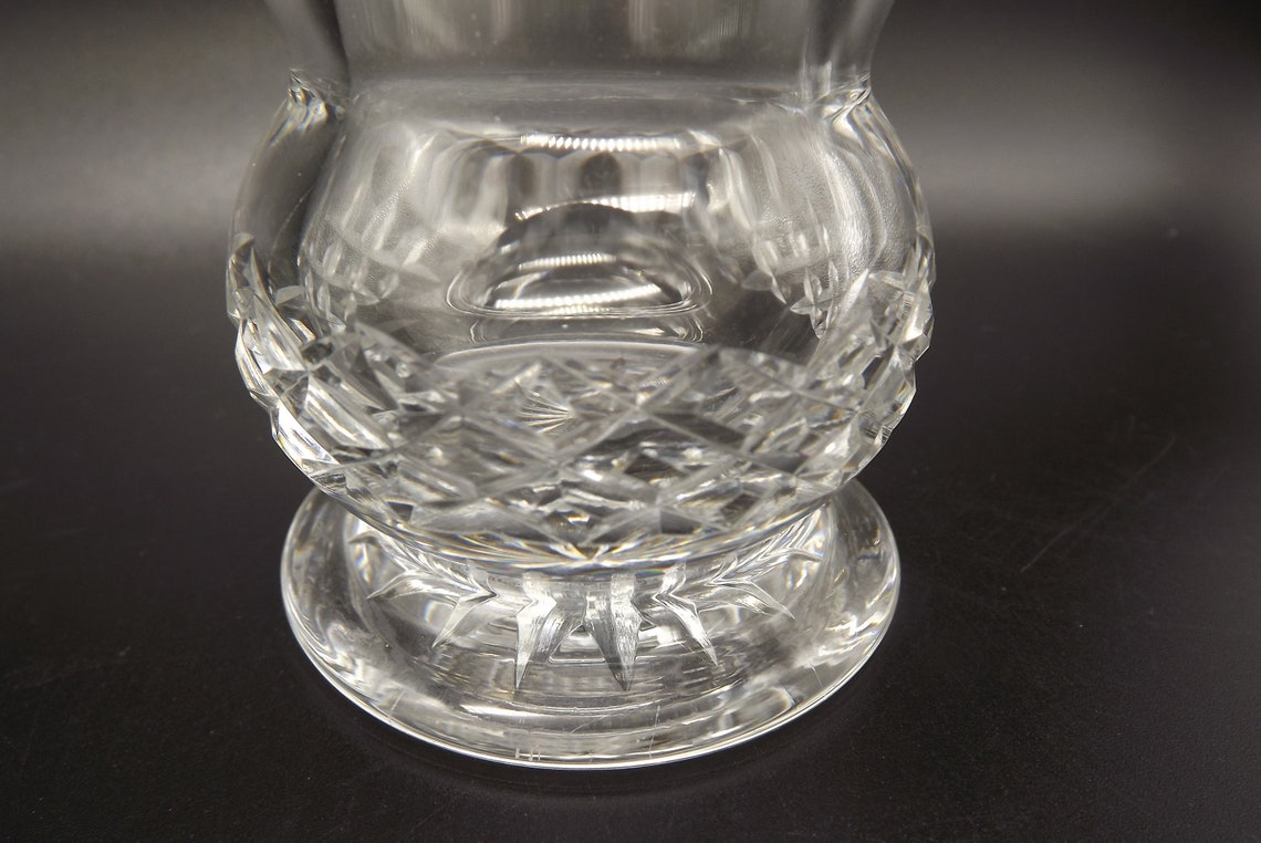 Edinburgh Crystal Thistle Vase Vintage unused Fabulous Etsy