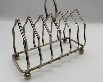 Toast Rack / Letter Rack Silverplate Vintage ( b5)