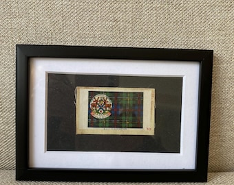 Clan Malcolm Tartan Antik gerahmt