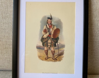 Macdonald of Clanranald Tartan Antique Framed