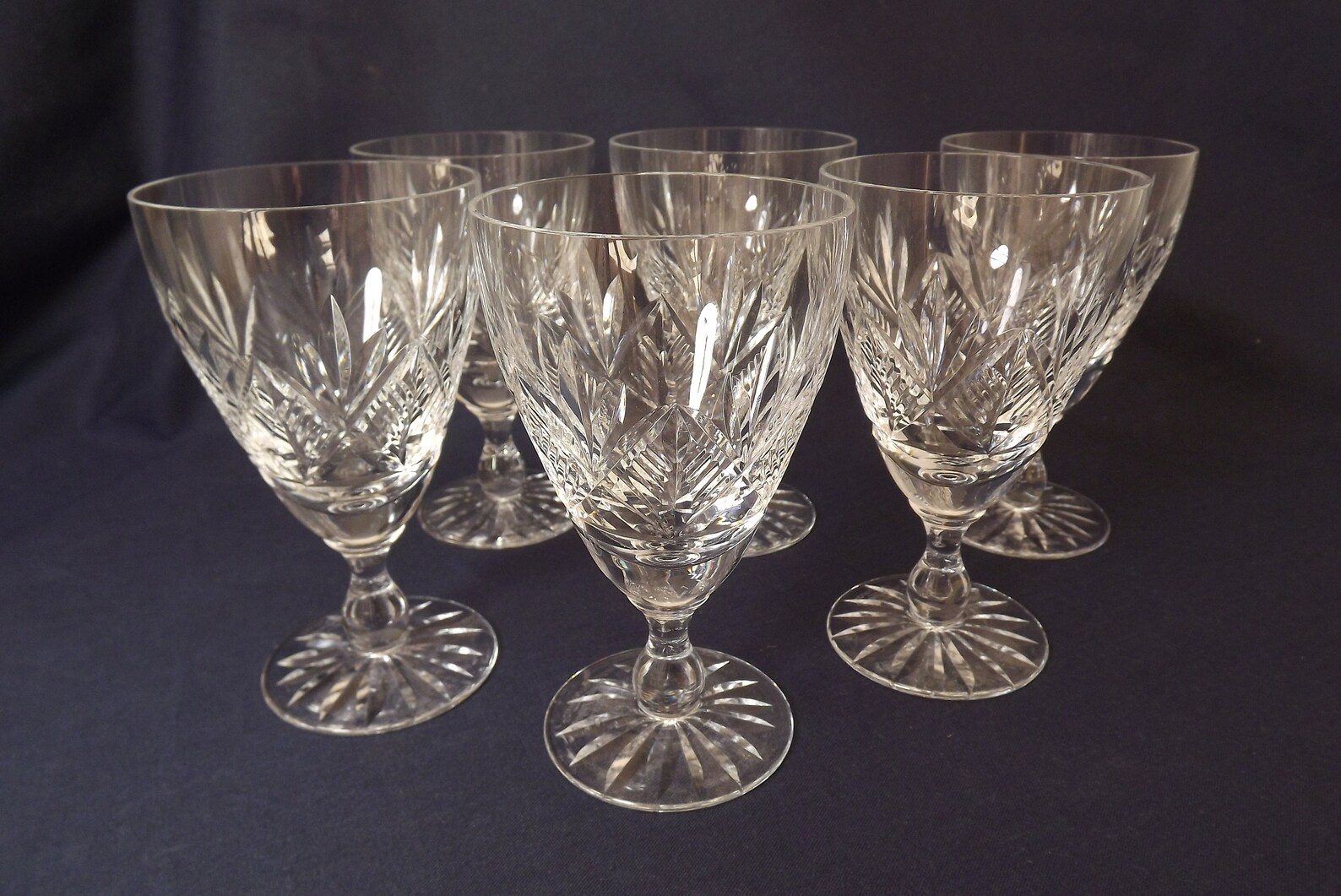 2 Edinburgh Crystal Glasses Vintage 1950's Unused No. Etsy