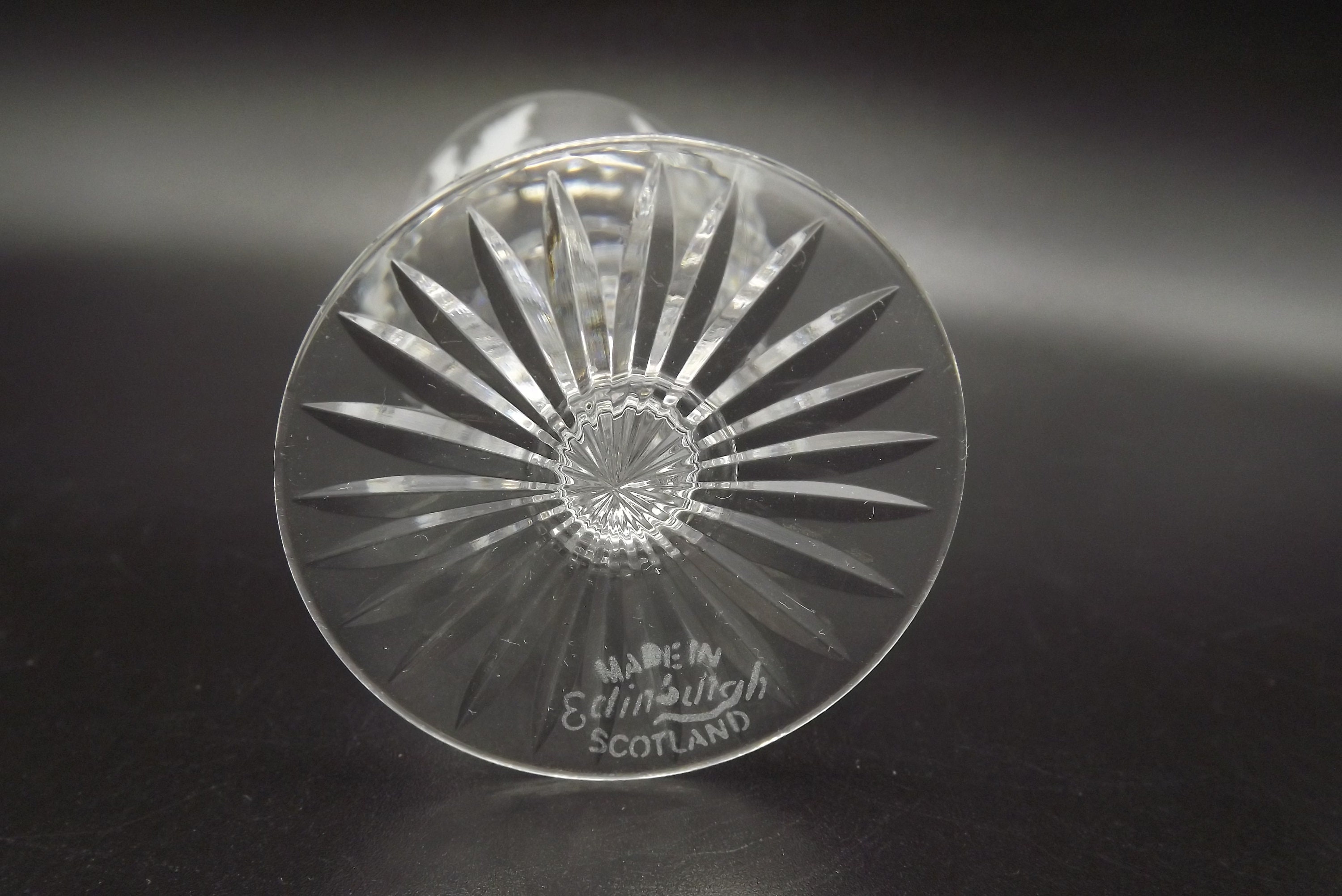 Wine Glass Edinburgh Crystal Thistle Vintage sin usar Etsy