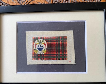 MacInnes Tartan Clan Antiker Seidenrahmen