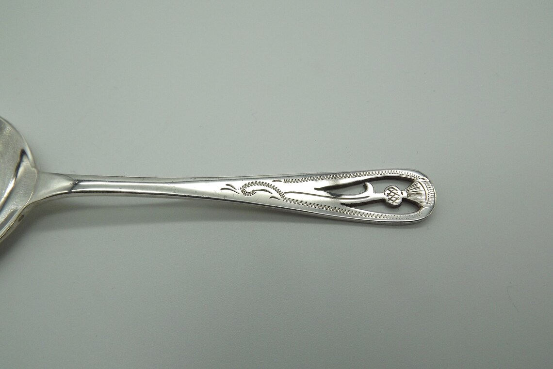 Thistle Antique Spoons Boxed Excellent Silver Plated Scottish Etsy