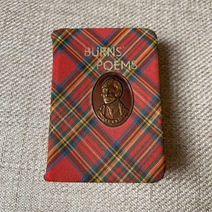 Vintage Tartan Robert Burns Poetry Book Miniature Vgc ( t1)