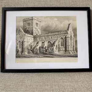 Iona Cathedral Antique Picture Framed (IO1)