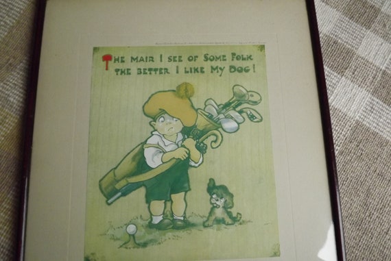 Gratuit Images Antique Scottish Golf Humour Picture Art Framed Edinburgh Etsy le plus cool salutations