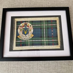 Mackenzie Clan Tartan Antique Silk (lge) Oprawiony
