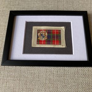 Fraser Clan Tartan Antique Framed