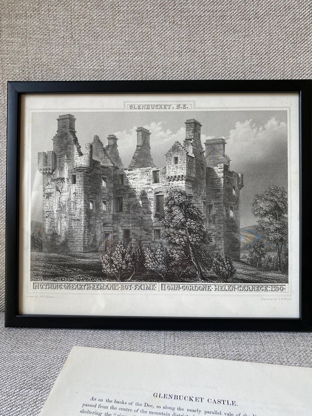 Glenbuchat/ Glenbucket Castle Antique Picture Framed - Main Image