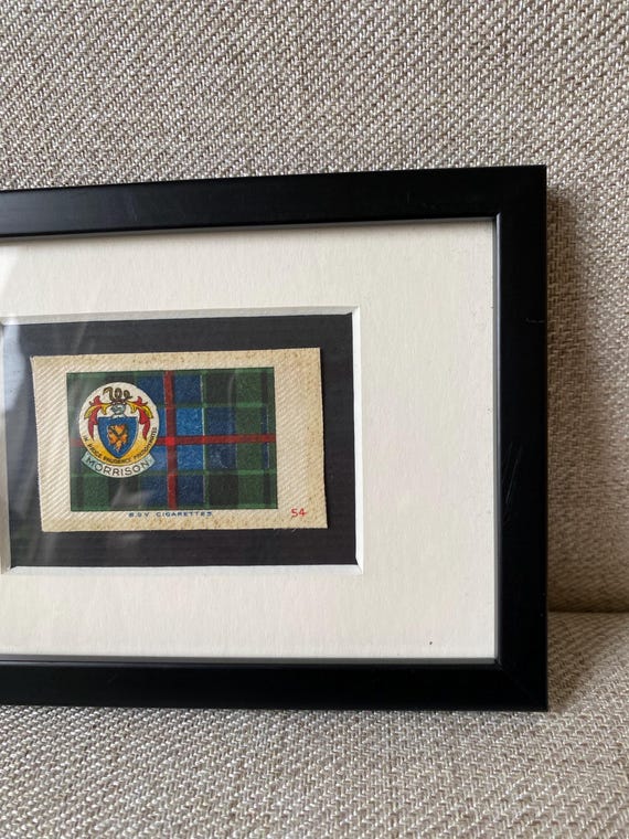 morrison cigarettes Morrison Clan Tartan Antique Silk Framed