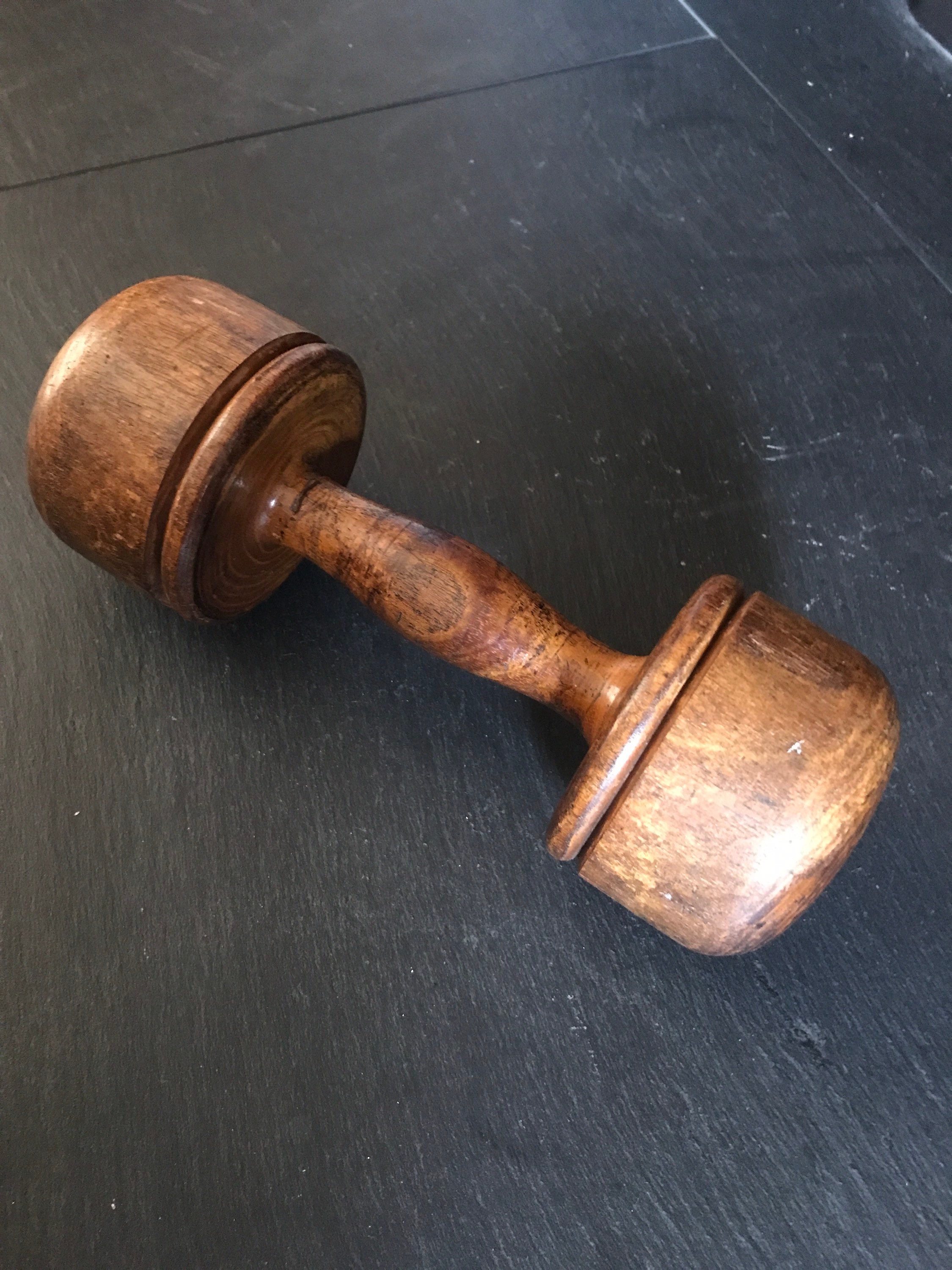 Treen　Etsy　Antique　日本　kg　Weight　Wooden　2.8　Hand　Gym