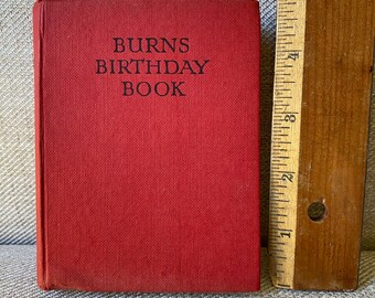 Livre d'anniversaire écossais Robert Burns vintage inutilisé (ST)