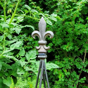 36, 47, 72&quot; Garden Obelisk - Garden Tuteur - Fleur de Lis