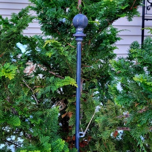 Set of 3 - 40" Ball Garden Stakes with tie loop - Garden Stakes - Plant  - Tree Stake