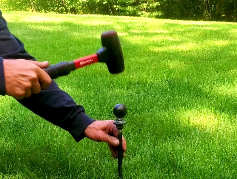 Sets of 5' Garden Stakes - Hammerable Ball - Tree Stake - Driveway ...