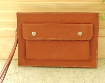 Vintage Leather Wristlet Wallet Briefcase Messenger Bag for Man, Collectibles