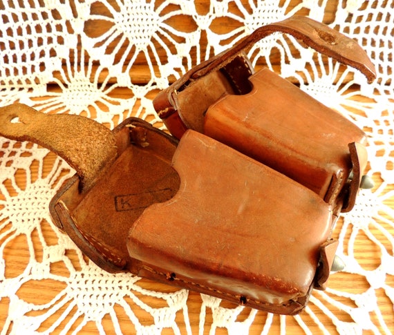 Vintage Leather Ammunition Cartridge Bullet, Hunt… - image 7