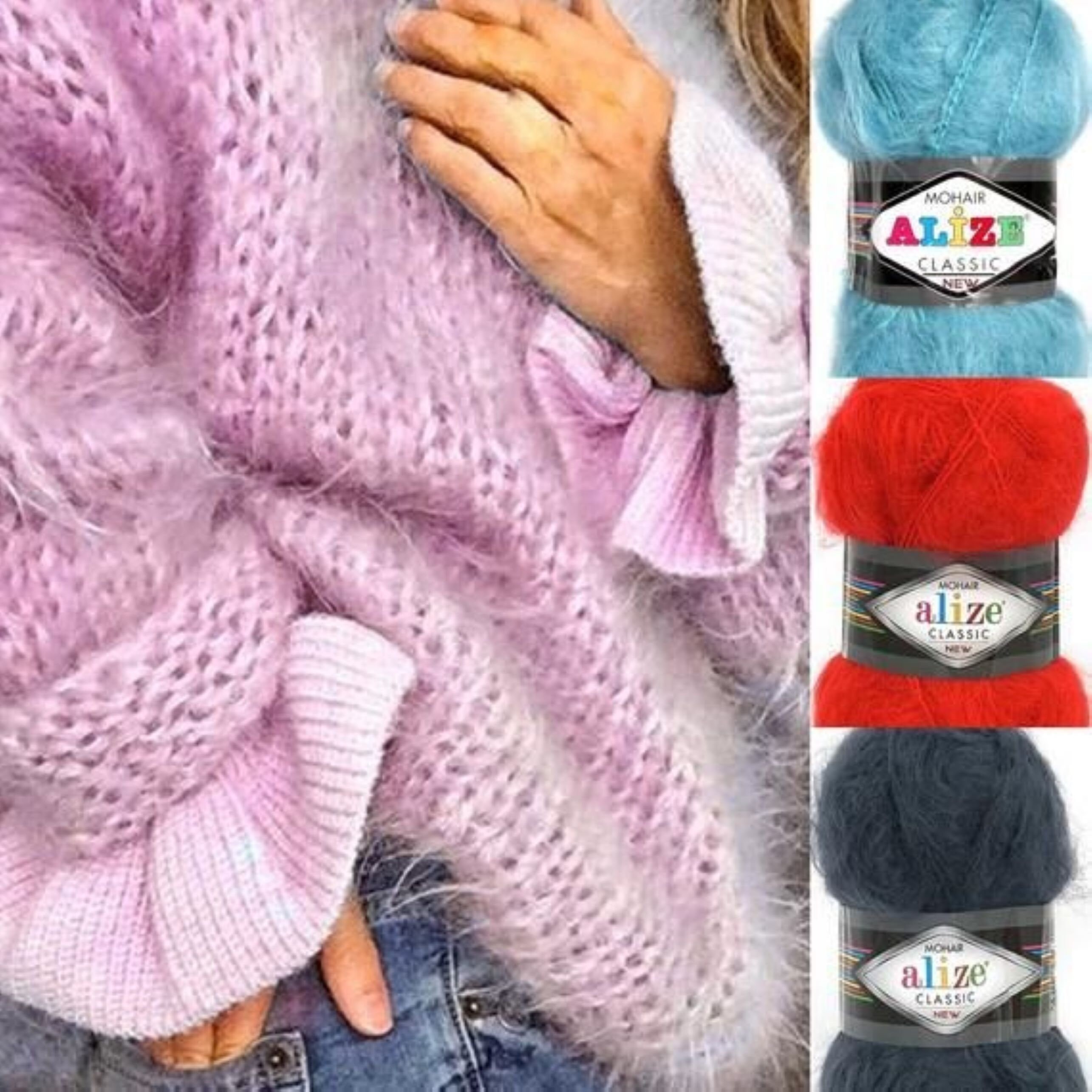 Fluffy Short Mohair Sweater With Cables/fashion Shoulder