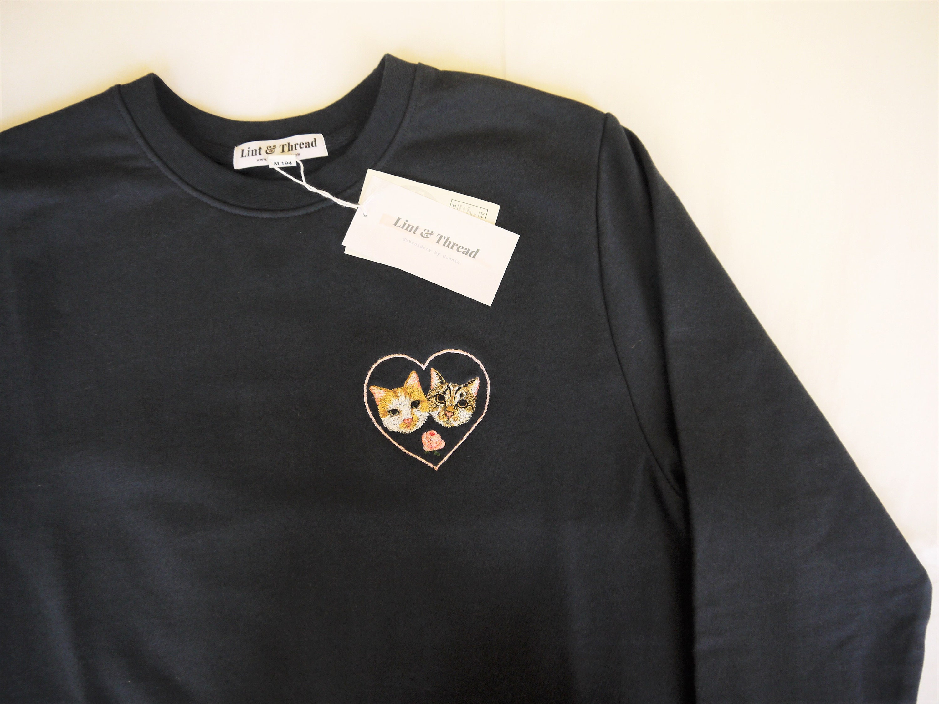 Embroidered Pet Portrait Jumper Handmade Bespoke Etsy