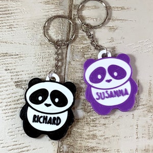 Porte-clés panda - porte-clés - impression 3D personnalisée - rembourrage de sac de fête - cartable - anniversaire - petits cadeaux - kawaii - mignon - moins de 5 livres