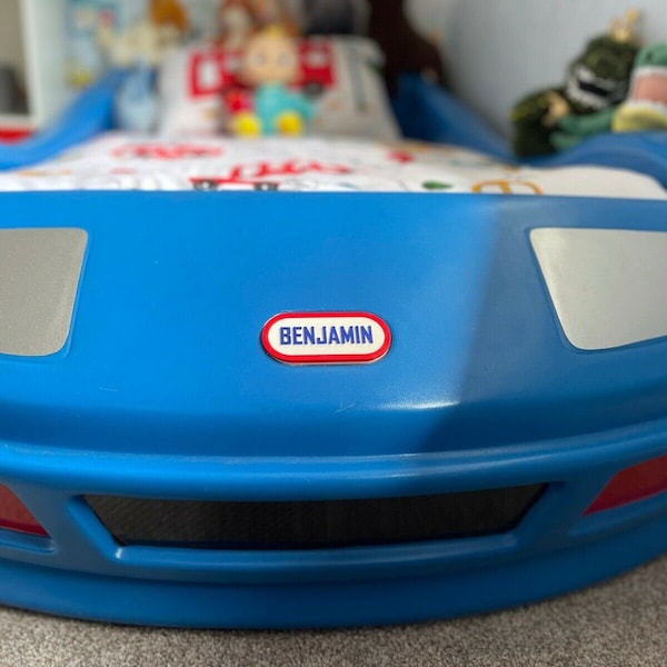 Little Tikes Childrens Bed Numberplate Personalised - 3D printed - Toy Car - Children - Kids - Bedroom - Vehicle - First 1st Birthday Gifts