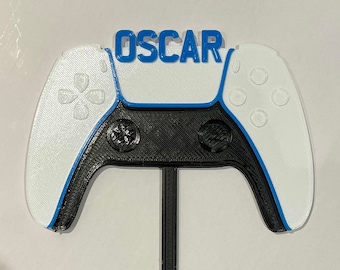 Gamer - Gaming - Video Game Controller - Birthday Cake Topper - Personalised - Cake Decorations - Party Supplies