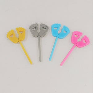Baby Shower Cupcake Toppers - Pack of 10 - Baby Feet - New Baby - Mum to Be
