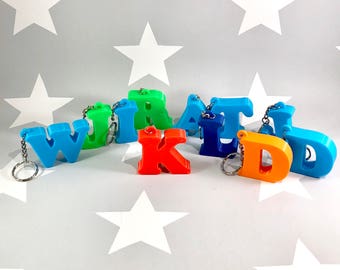 3D Printed Initial Keychain: Personalised Letter Keyring