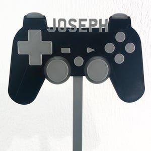 Gamer - Gaming - Video Game Controller - Birthday Cake Topper - Personalised - Cake Decorations - Party Supplies