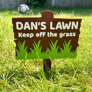 Keep Off The Grass Metal Sign Won't Fade Peel Or Chip WARNING