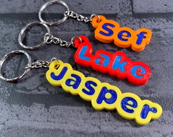 personalised keyring children's names