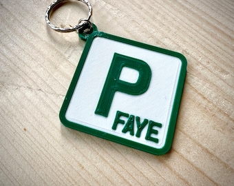 Personalised P Plate Keyring: 3D Printed New Driver Gift