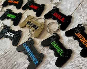 Personalised 3D Printed Game Controller Keychain: Gamer Gift, Party Favor