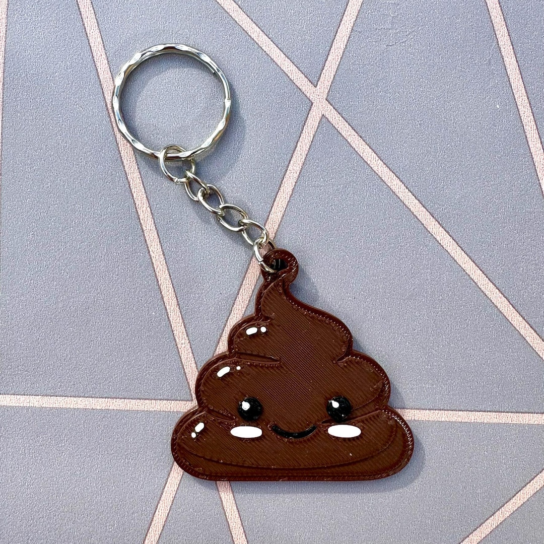 Emoji Poo Keyring 3D Printed PLA Plastic Funny Keychain Etsy emoji-poo-keyring-3d-printed-pla-plastic-funny-keychain-etsy