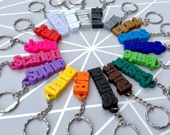 Personalised 3D Printed Name Keychain Party Favor Tag UK