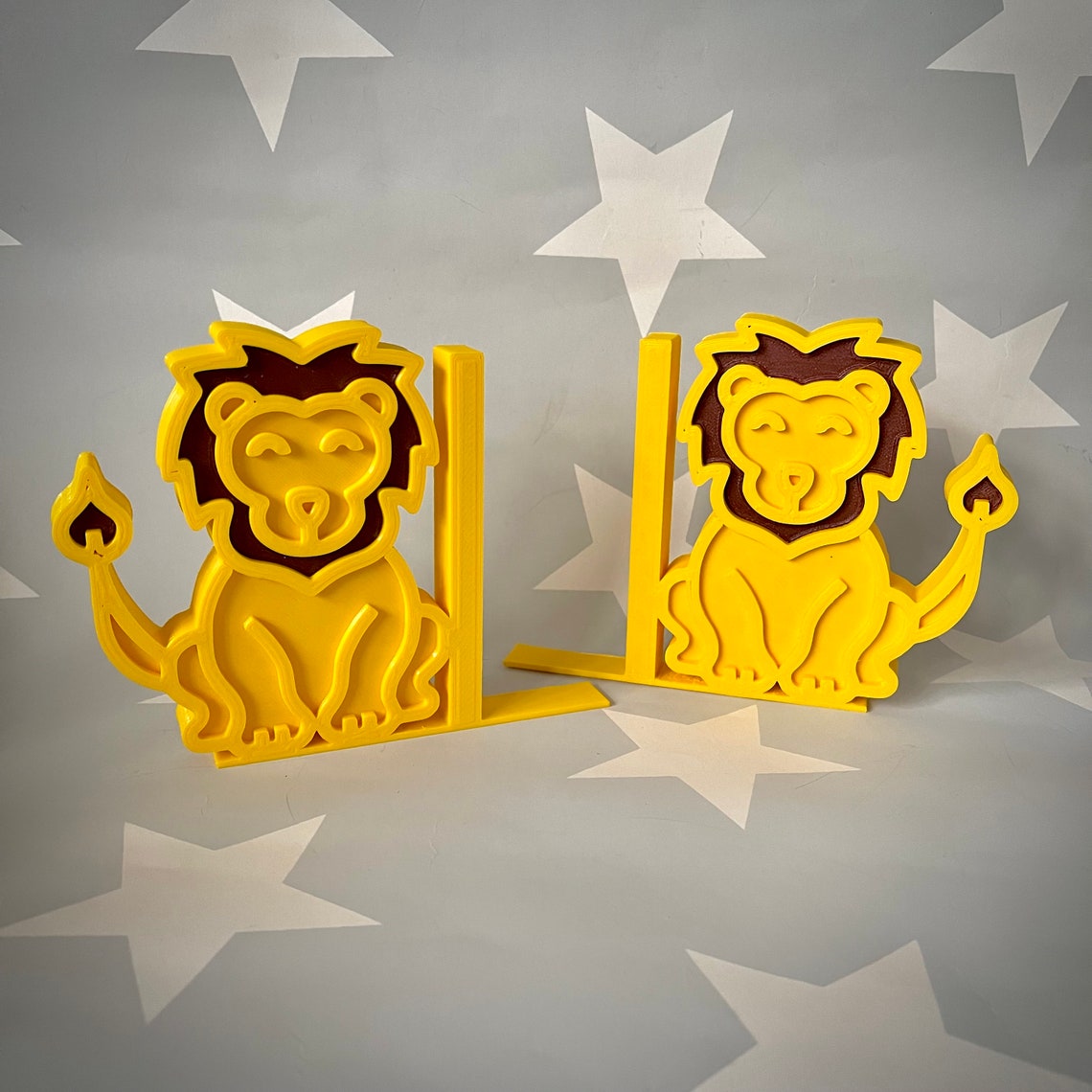 Lion Bookends 3D Printed Book Storage Childrens Bedroom Etsy Australia