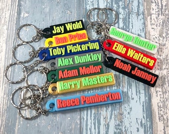 Keychain/Keyring - 3D Printed- Personalised- Gifts for Children - Gifts for Her - Gifts for Him - Party Bag Fillers - Name Tags - School Bag