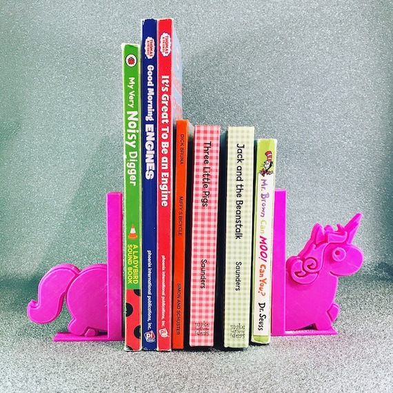 3D Printed Unicorn Bookends: Children's Nursery Decor - Etsy