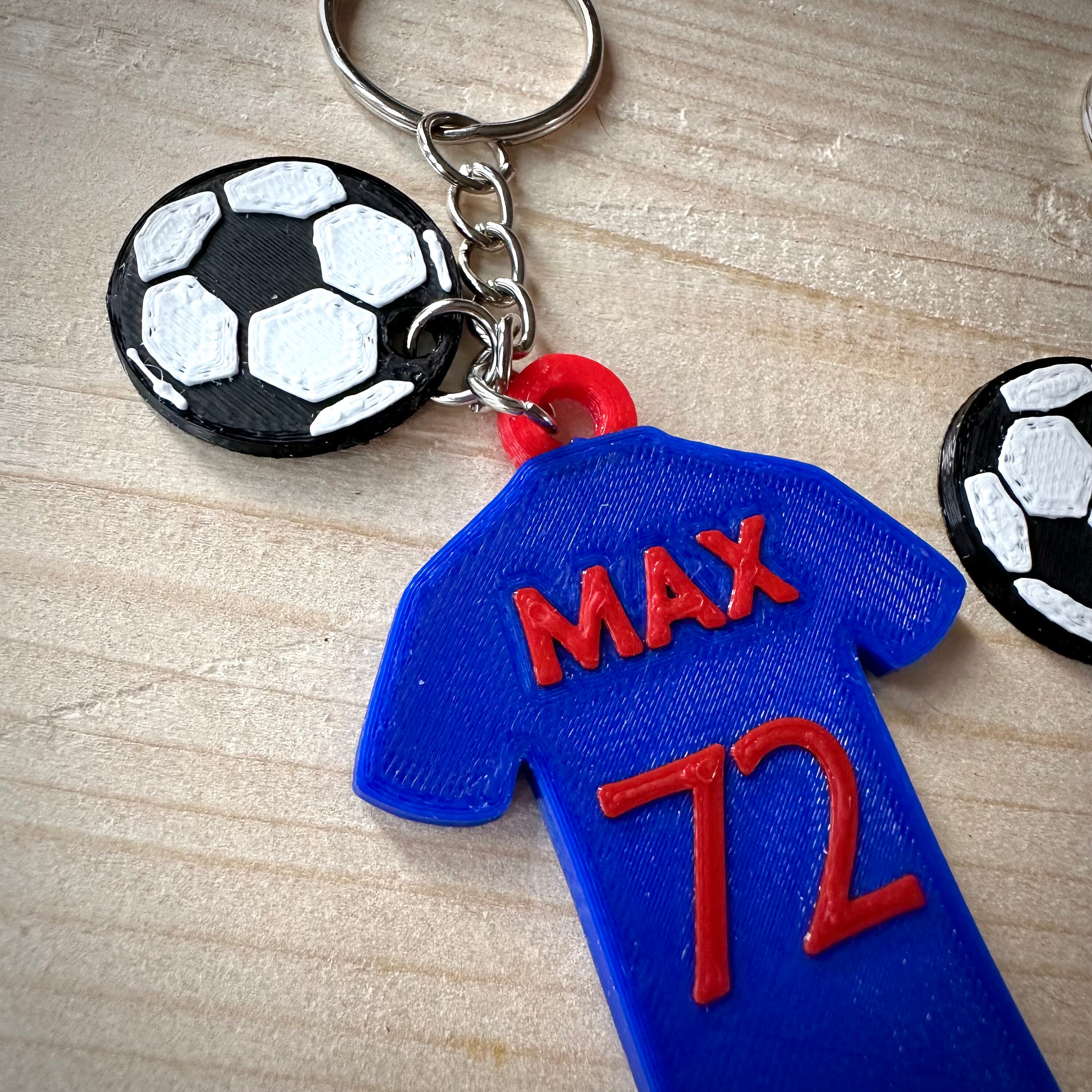 Porte-clés maillot de football Porte-clés Imprimé 3D personnalisé