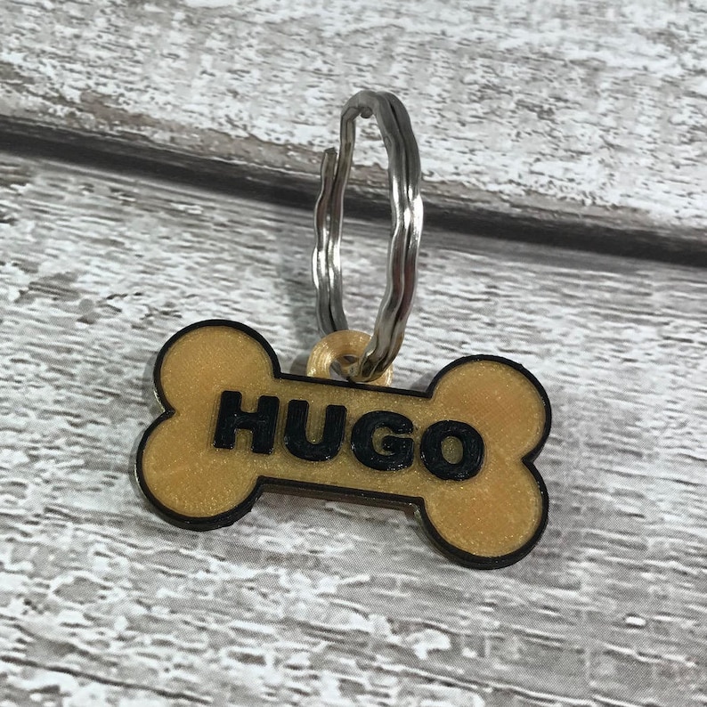 Dog Tag Pet ID Dog Collar ID Tag 3D Printed Personalised Etsy UK