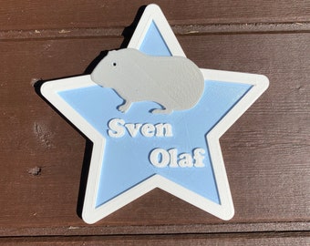 Letrero personalizado para conejera: placa de plástico impresa en 3D