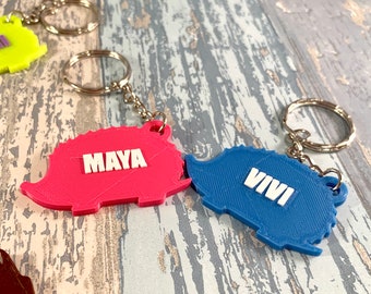 Personalised 3D Printed Hedgehog Keychain: Fun Party Favor