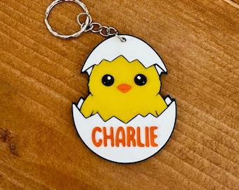 Llavero personalizado de pollito de Pascua: regalo deportivo impreso en 3D