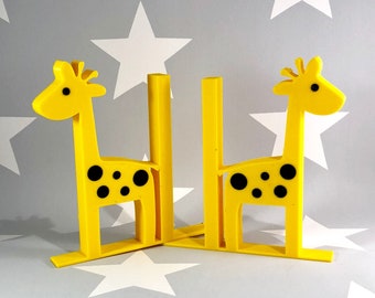 Giraffe Bookends - 3D Printed - Book Storage - Children's Bedroom - Gifts for boys - Gifts for girls - Rainforest - Desk Tidy - Nursery