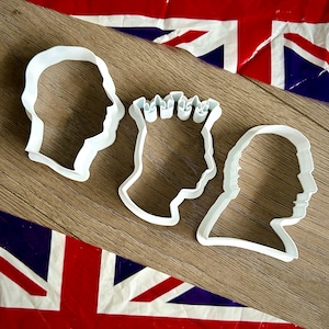 King Charles Coronation Cookie Cutter Set - Biscuit - Fondant - Clay cutter - Dough - Monarchy - Royalty - Royal Stamp